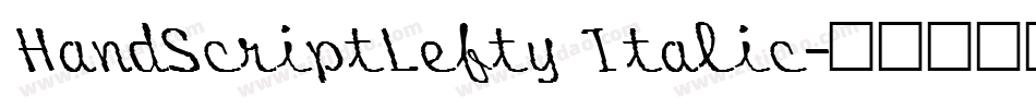 HandScriptLefty Italic字体转换